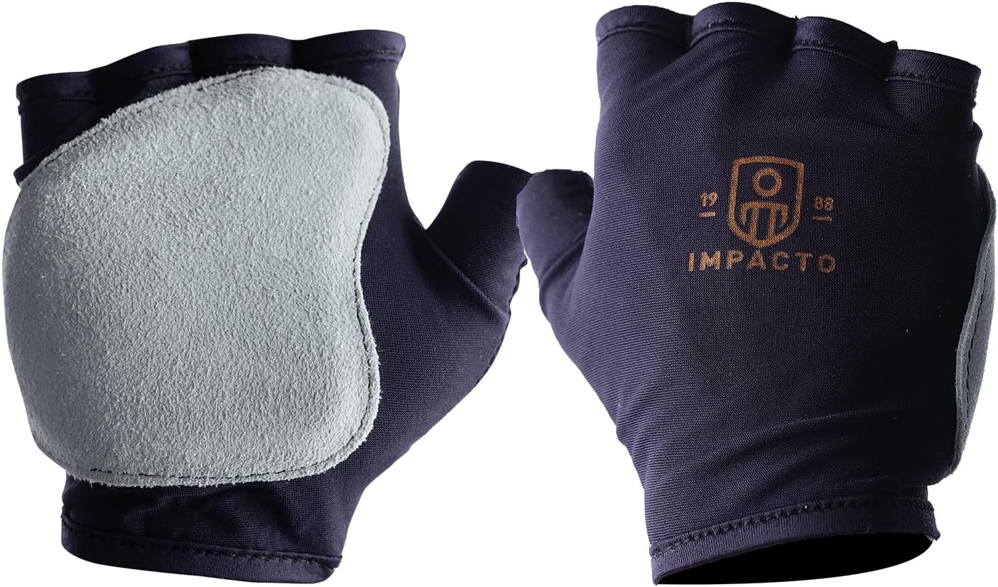 Impacto Gloves,L,Bl/Gr,Fingerless,PR