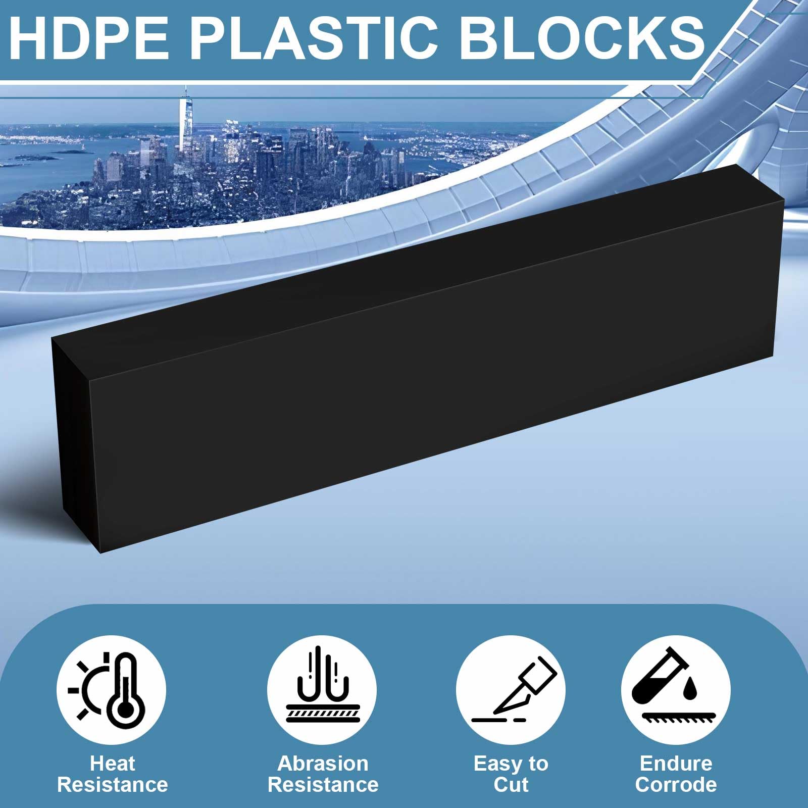 HDPE Plastic Blocks - 2" x 3" x 12" -4