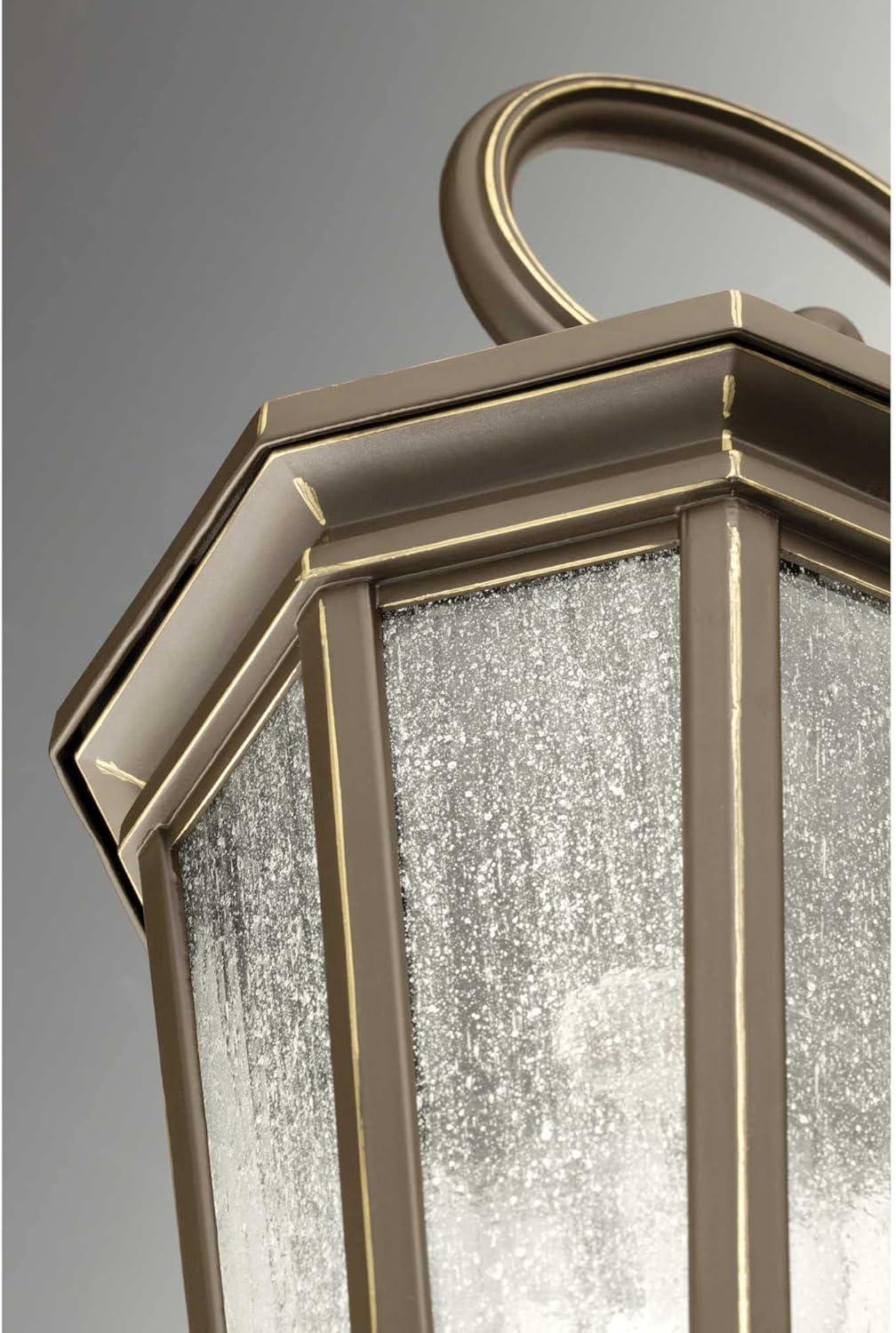 Close-up of the open bottom design of the lantern, showing bulb access