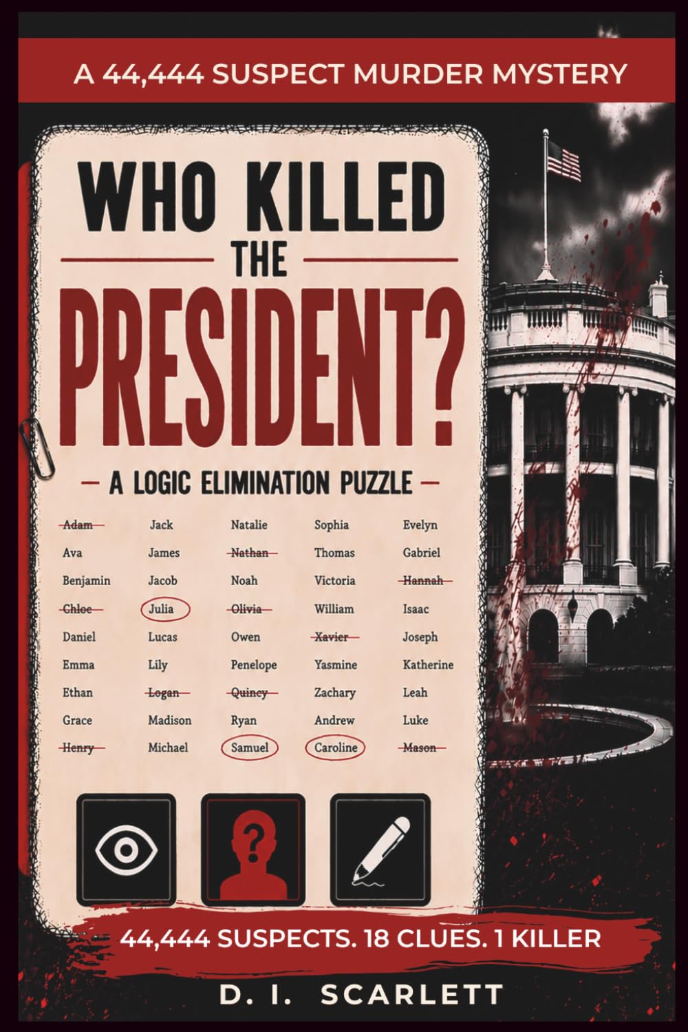Who Killed The President? 44,444 SUSPECT Murder Mystery | Logic Elimination Puzzle | CLUEDUNNIT COLLECTION©