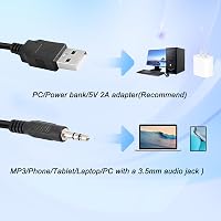 MEIRIYFA USB Hangszóró Számítógéphez - 5W Sztereó Asztali PC Hangfal 3.5mm AUX Bemenettel és Hangerőszabályzóval Laptophoz, Tablethez 7