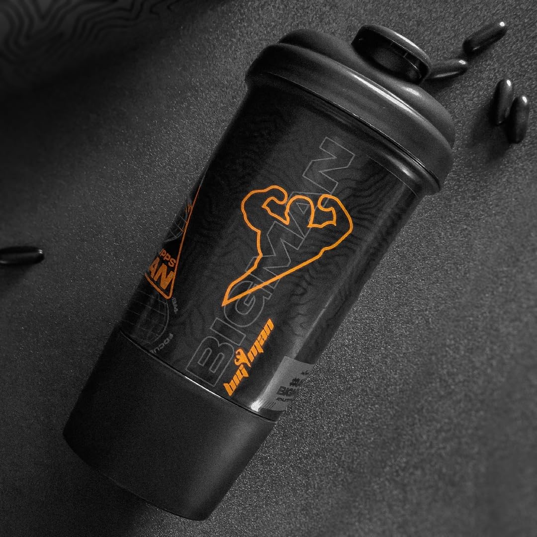 Pack BigMan Ultimate Whey Protein 1 kg + Shaker de REGALO PRO | Aumenta el crecimiento muscular | Entrenamientos intensos | Máxima asimilación (1 KILO, Fresa Platano)