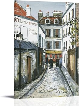 Amazon.co.jp: Maurice Utrilloモーリス・ユトリロ画家の作品（街角