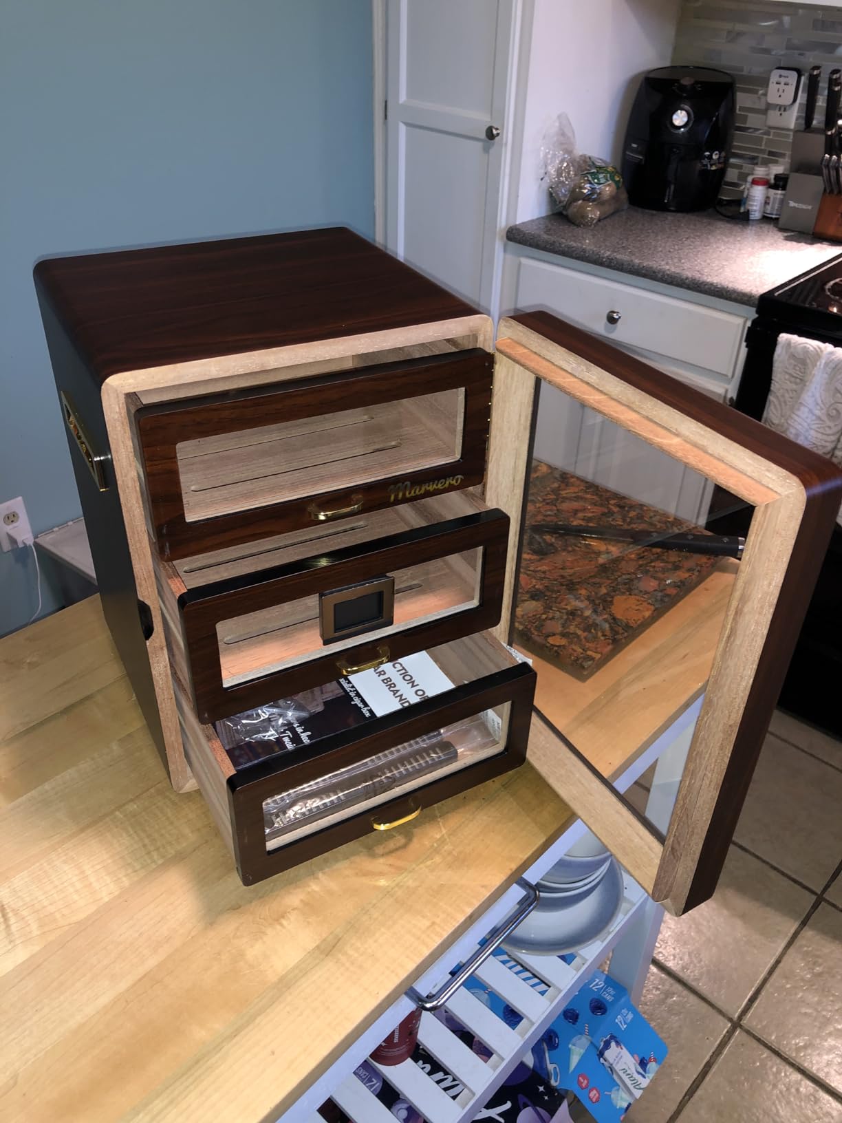 $22/mo - Finance Marvero Cigar Humidors Box, Cedar Wood Cigar Humidor ...