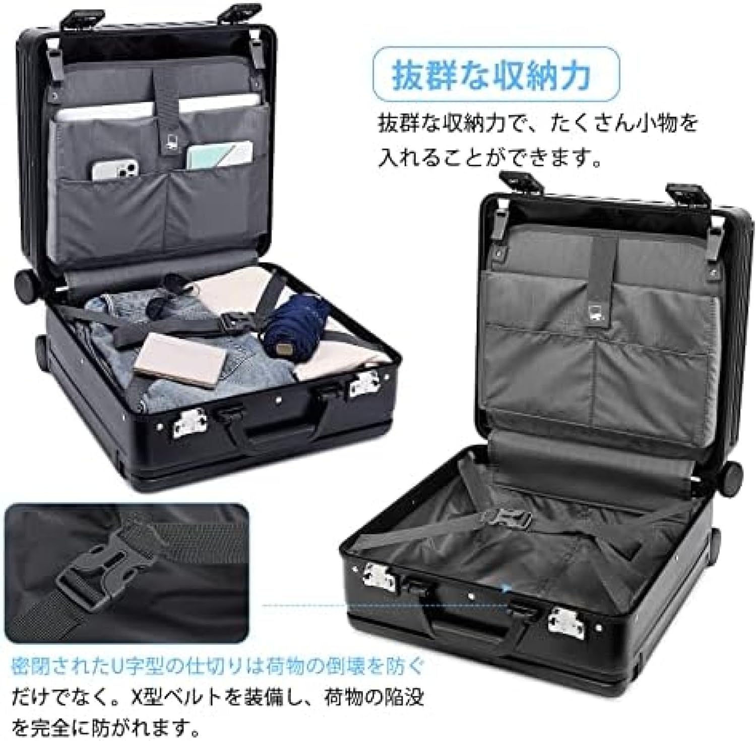 [売店] スーツケース 機内持ち込み キャリーケース 小型 大容量 TSAロック付き 多機能 アルミニウムフレーム ハードサイドラ 公式通販