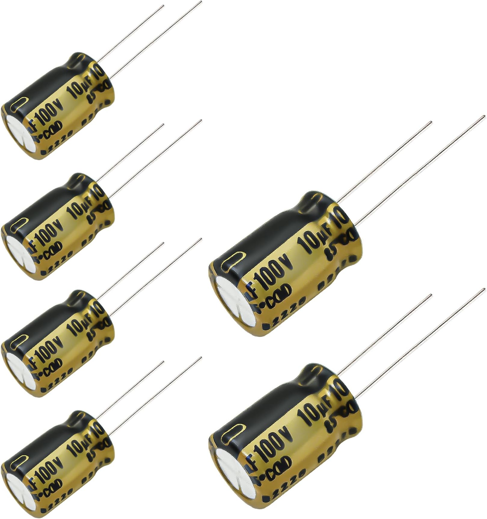 6 pcs Nichicon FG Capacitors 100V 10uf Audio Grade