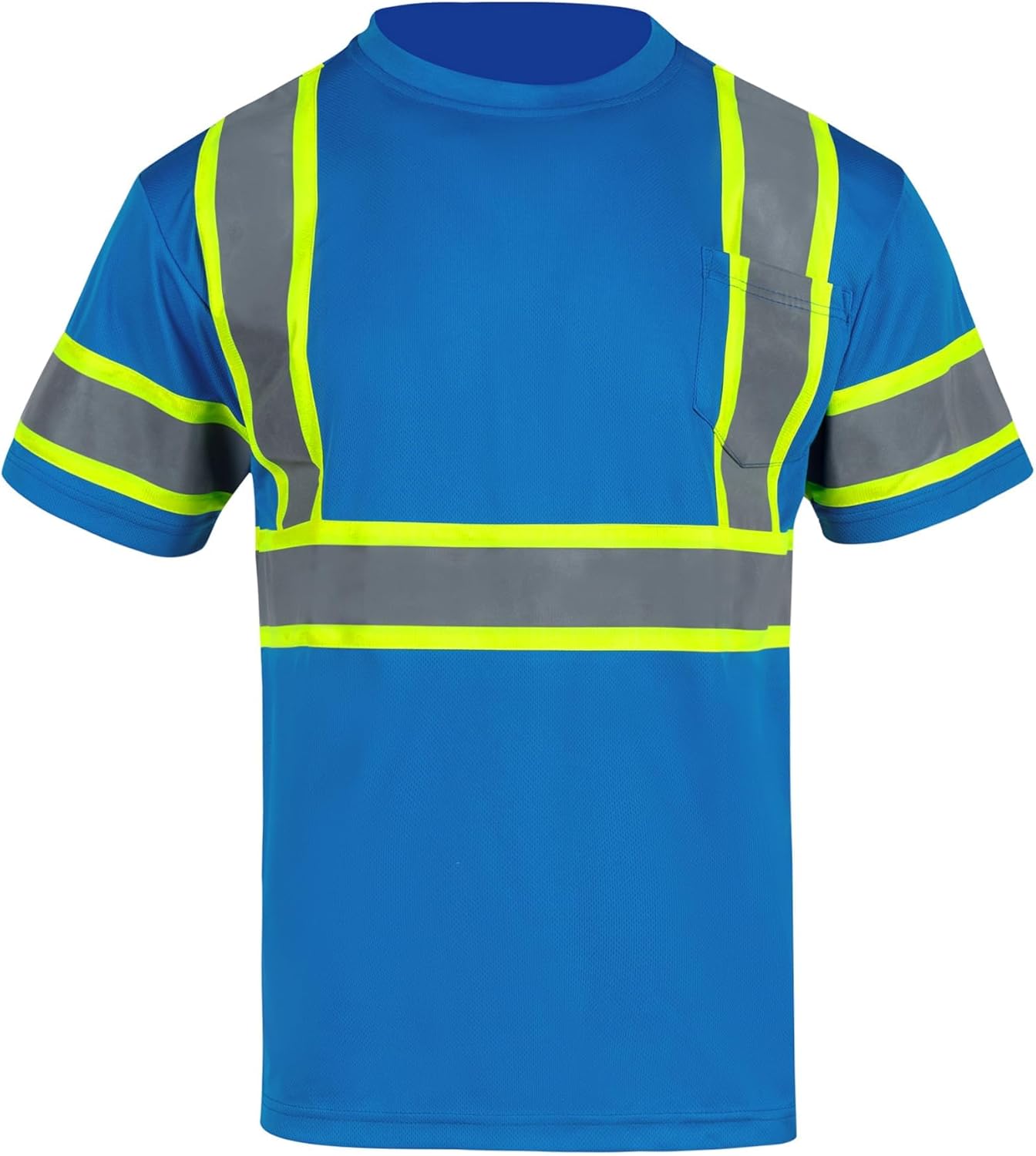 FONIRRA Safety Shirts for Men Hi Vis Short Sleeve Reflective ANSI Class High Visibility Safety Work T Shirts