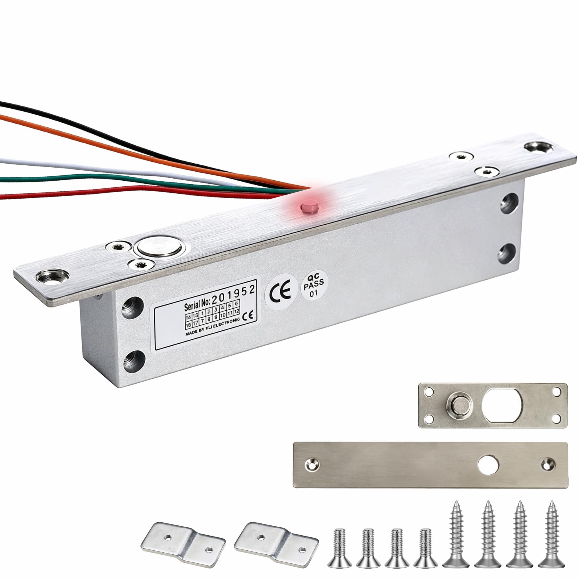 Uhppote Silver Electric Drop Bolt Lock Deadbolt Fail Safe Dc12v W/Led Indicator