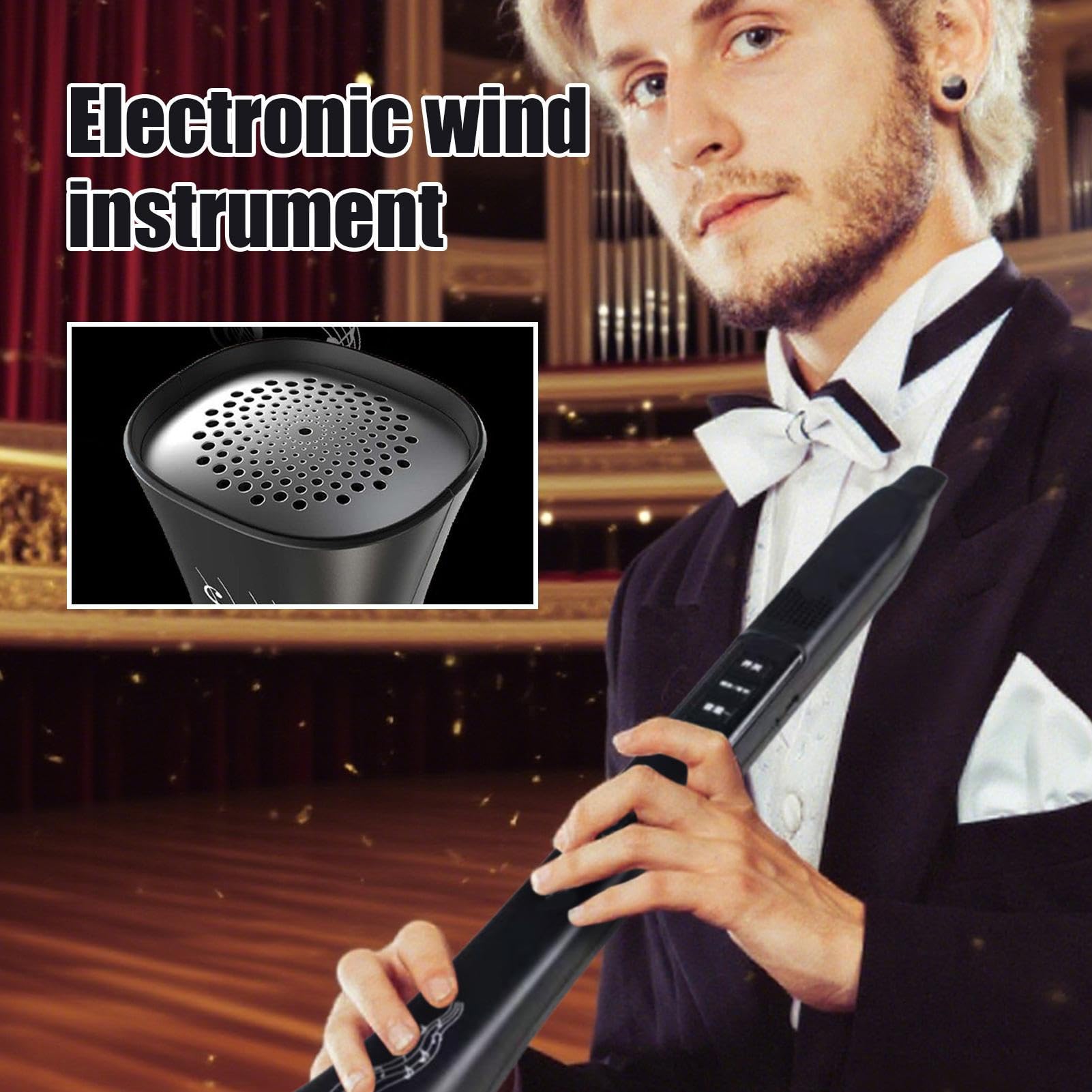 Instrument à vent numérique - Synthétiseur Instrument De Musique Rechargeable,Équipement De Musique Rechargeable Avec Connexion Sans Fil Pour Débutants Et Adultes