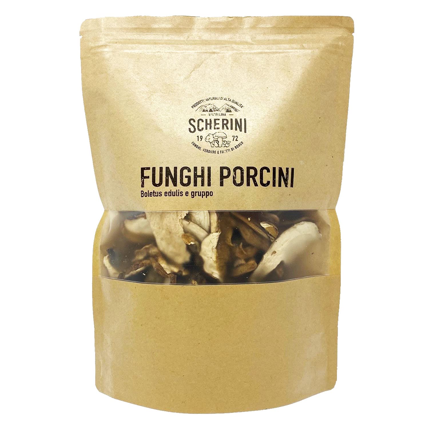 Scherini Valtellina - scatola funghi Porcini secchi COMMERCIALI (100g x 12)