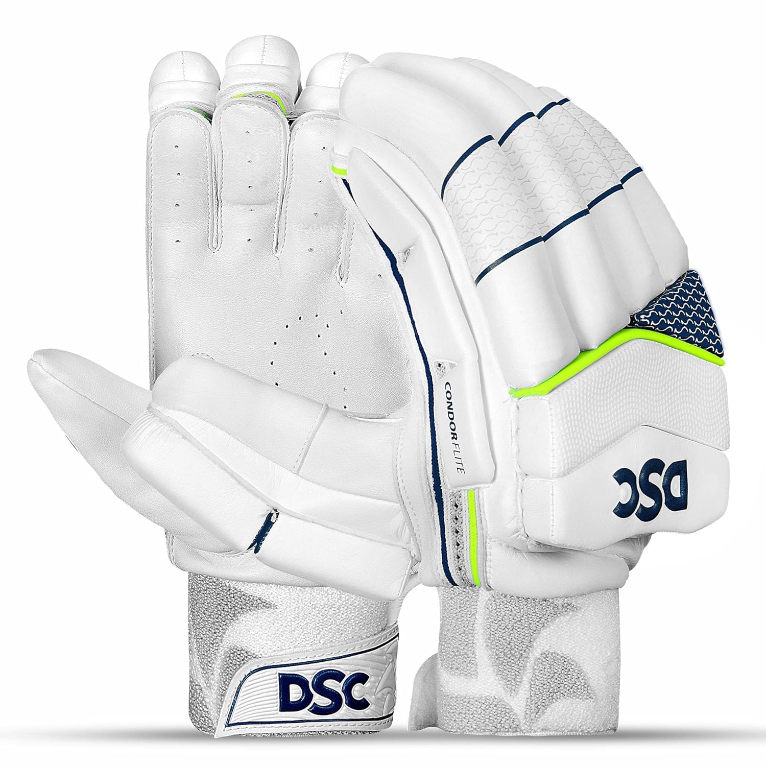 Dsc Condor Flite Leather Cricket Batting Gloves, Mens Right (White Turquoise)