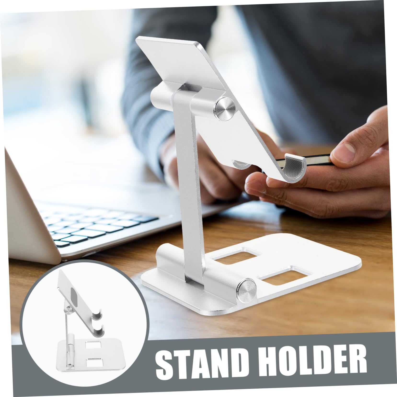 CHILDWEET 1pezzi Supporto Per Smartphone e Tablet Stand Da Tavolo Lega Di Alluminio Design e Portatile Compatibile Con Dispositivi Elettronici Per Visionare Video e Lavorare Da Casa