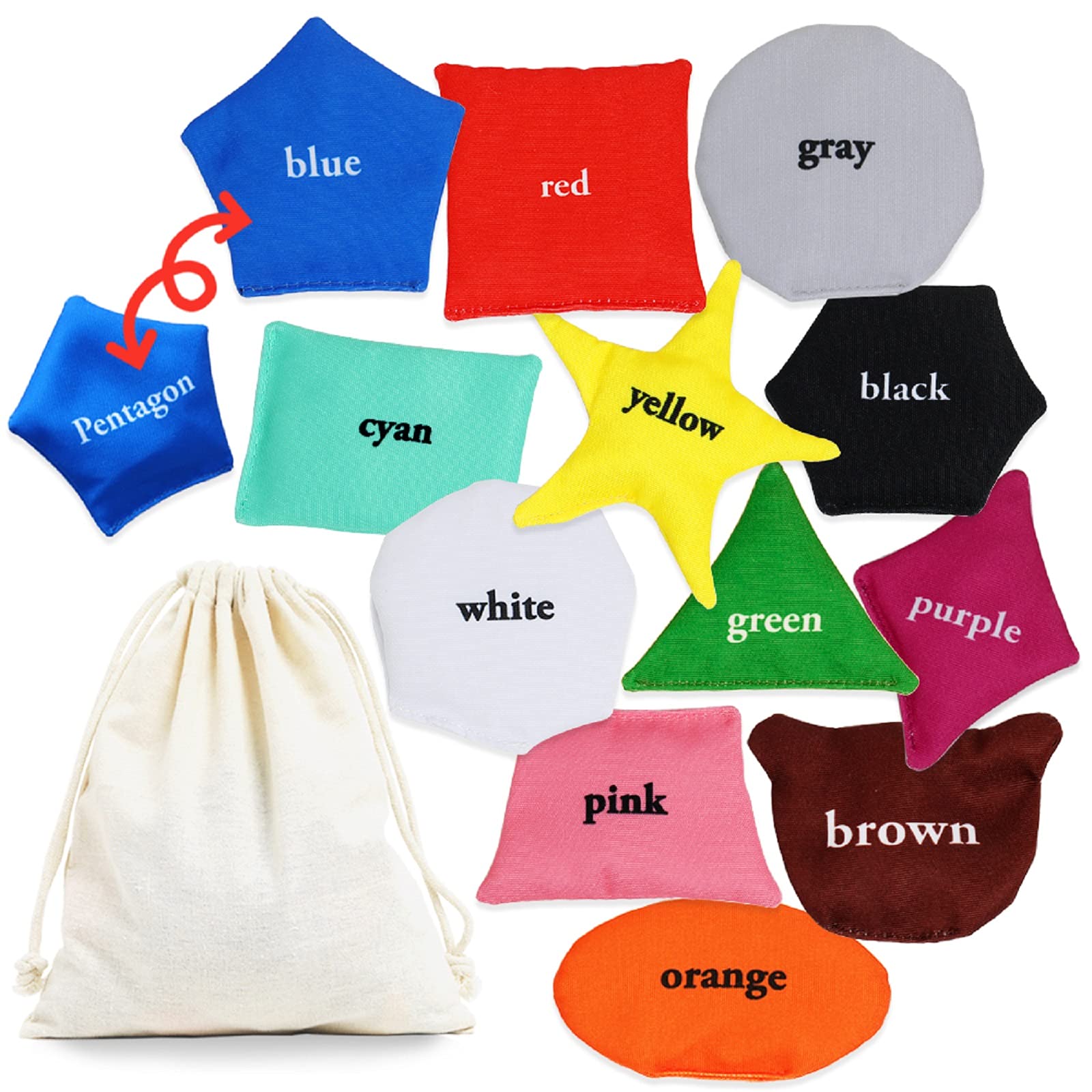 Buy Educational Bean Bags for Toddlers, 12 Pack Preschool Learning Toys