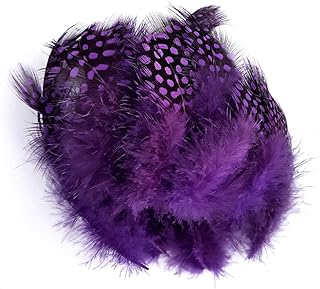 Paquete de 10 plumas de gallo teñidas de calidad, 10 colores vivos, 5-12 cm de largo, color azul