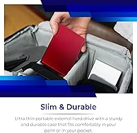 Vista 3 de Disco duro externo USB 3.0 de 1 TB, almacenamiento de respaldo externo portátil de 2.5 pulgadas para computadora portátil, PC, Mac, consola de Azul