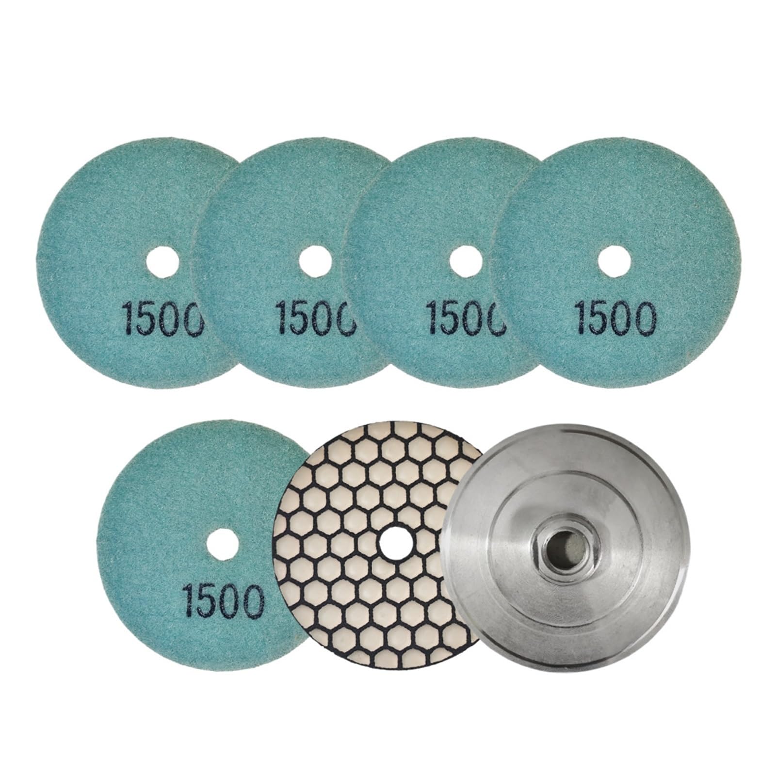 1/3/6/7 Stück 4 Zoll/100 mm flexible Diamant-Trockenpolierpads Harzbindungs-Schleifscheiben for Granit-Marmor-Keramikfliesen