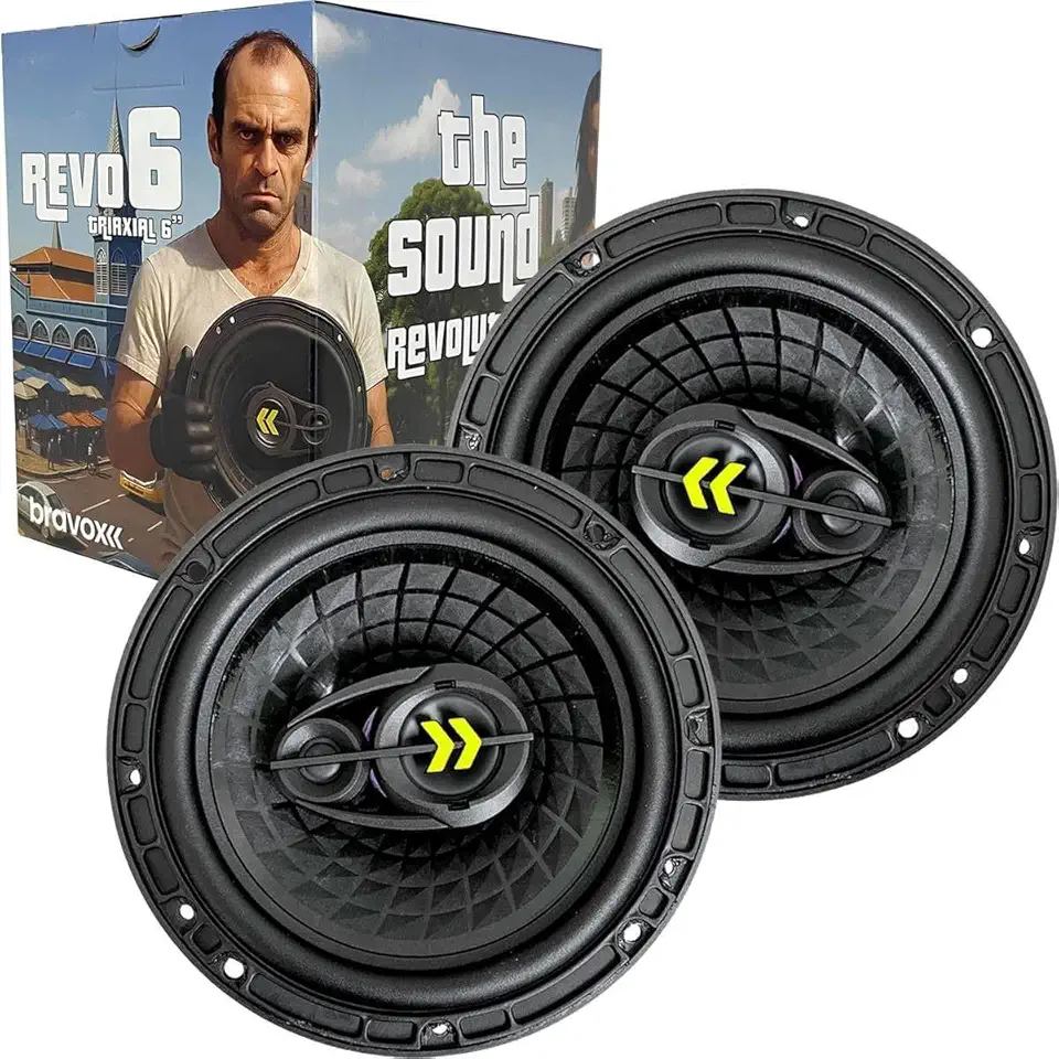 Alto Falante 6" Triaxial Bravox REVO6 140W RMS 4 Ohms O Par