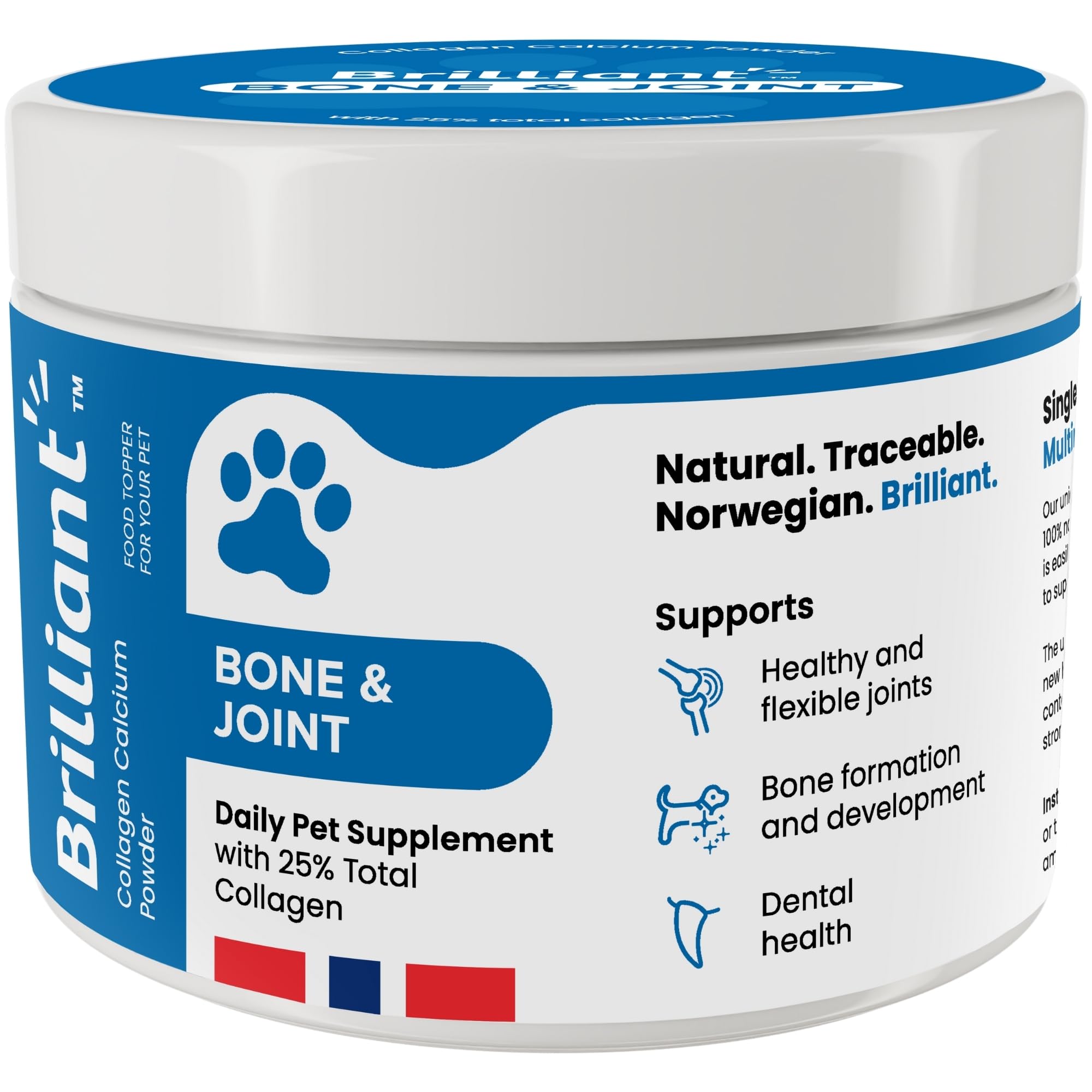 Sponsored Ad – Brilliant Calcium and Collagen Powder for Dogs - 100% Natural, Bioavailable Calcium Hydroxyapatite Dog Supplements, Bone & Joint Supplements for Dogs, Low Fat Bone Meal (300g)