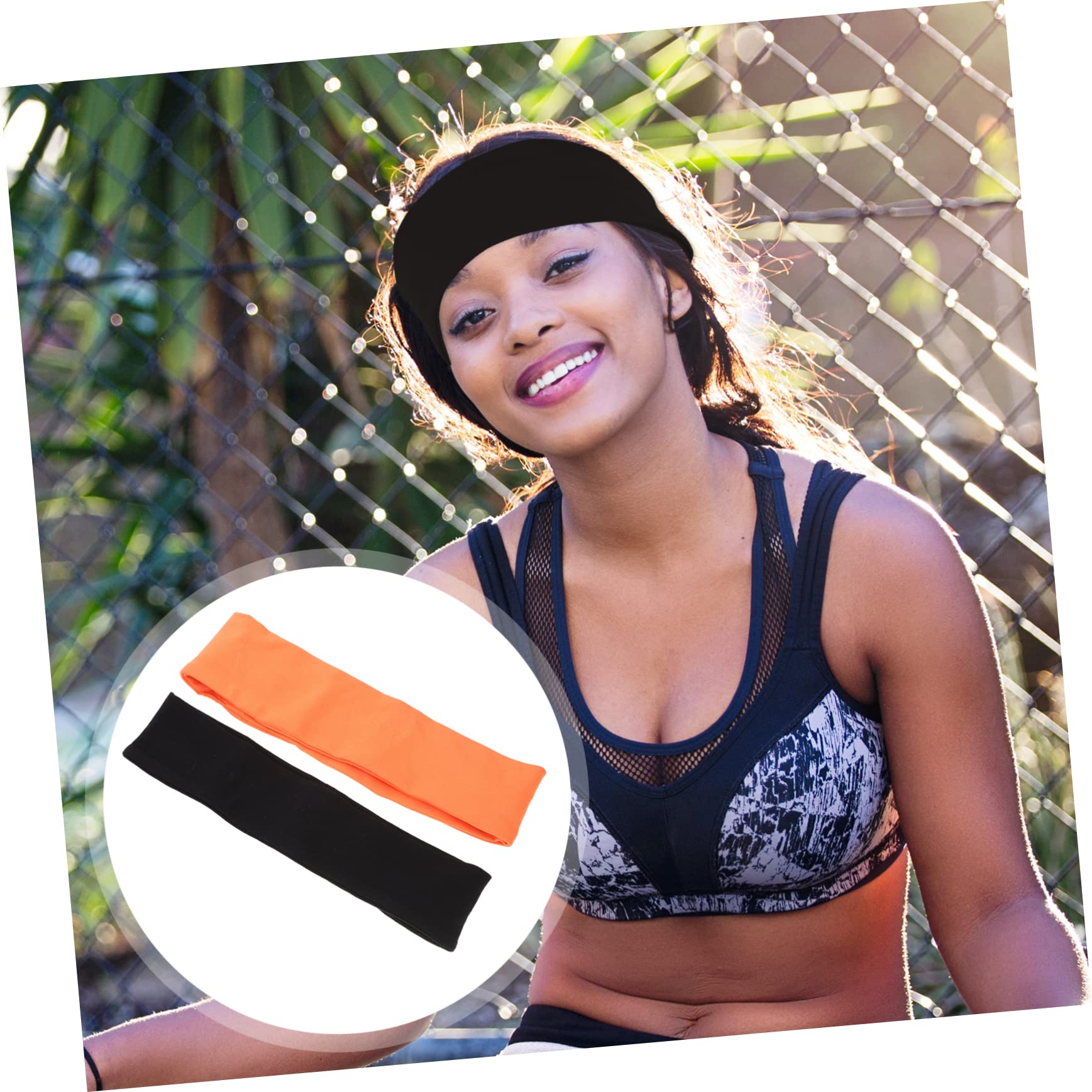 BESPORTBLE 8pièces Bandeaux Absorbants De Transpiration Élastiques De Sport Et Yoga Accessoires De Fitness Unisexes