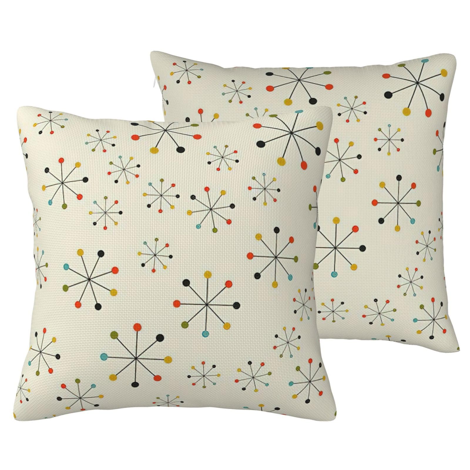 Housse de coussin motif géométrique abstrait 45x45 cm pour canapé de salon
