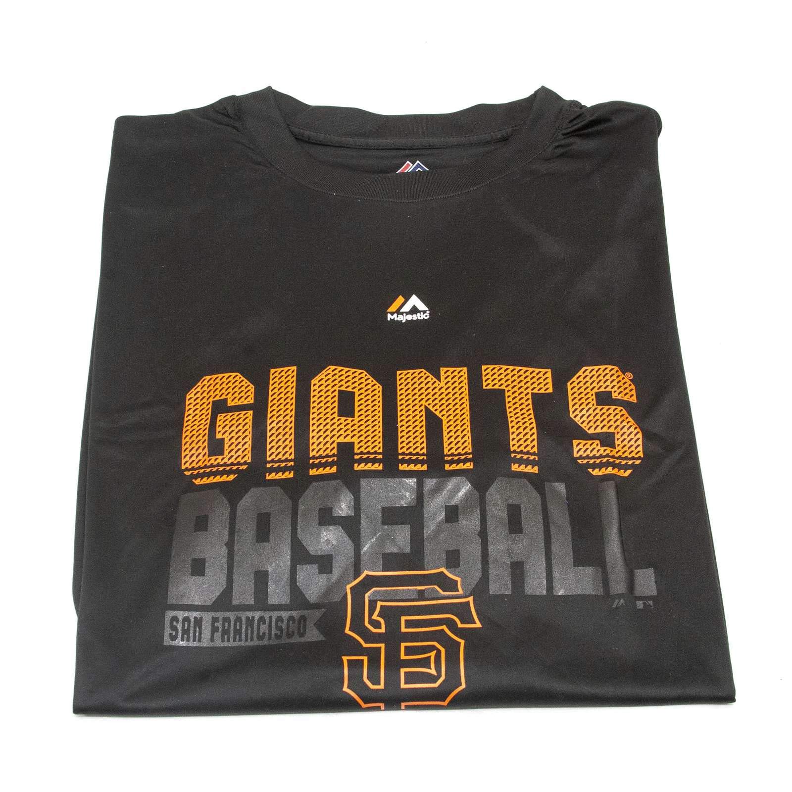 MajesticMen's MLB Sp17 Giants Performance Tee, Black Orange, XX-Large Tall