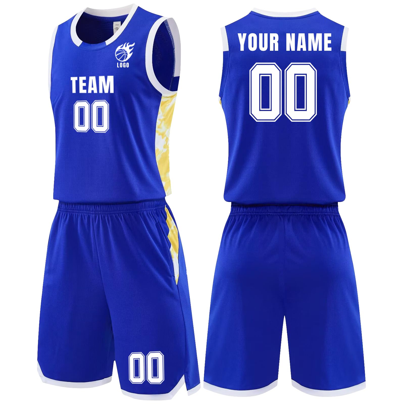 Générique Maillot Personnalisé Basket Enfant,Tenue Basket Enfant Garcon,Maillot Personnalisable Nom,Numéro et Logo