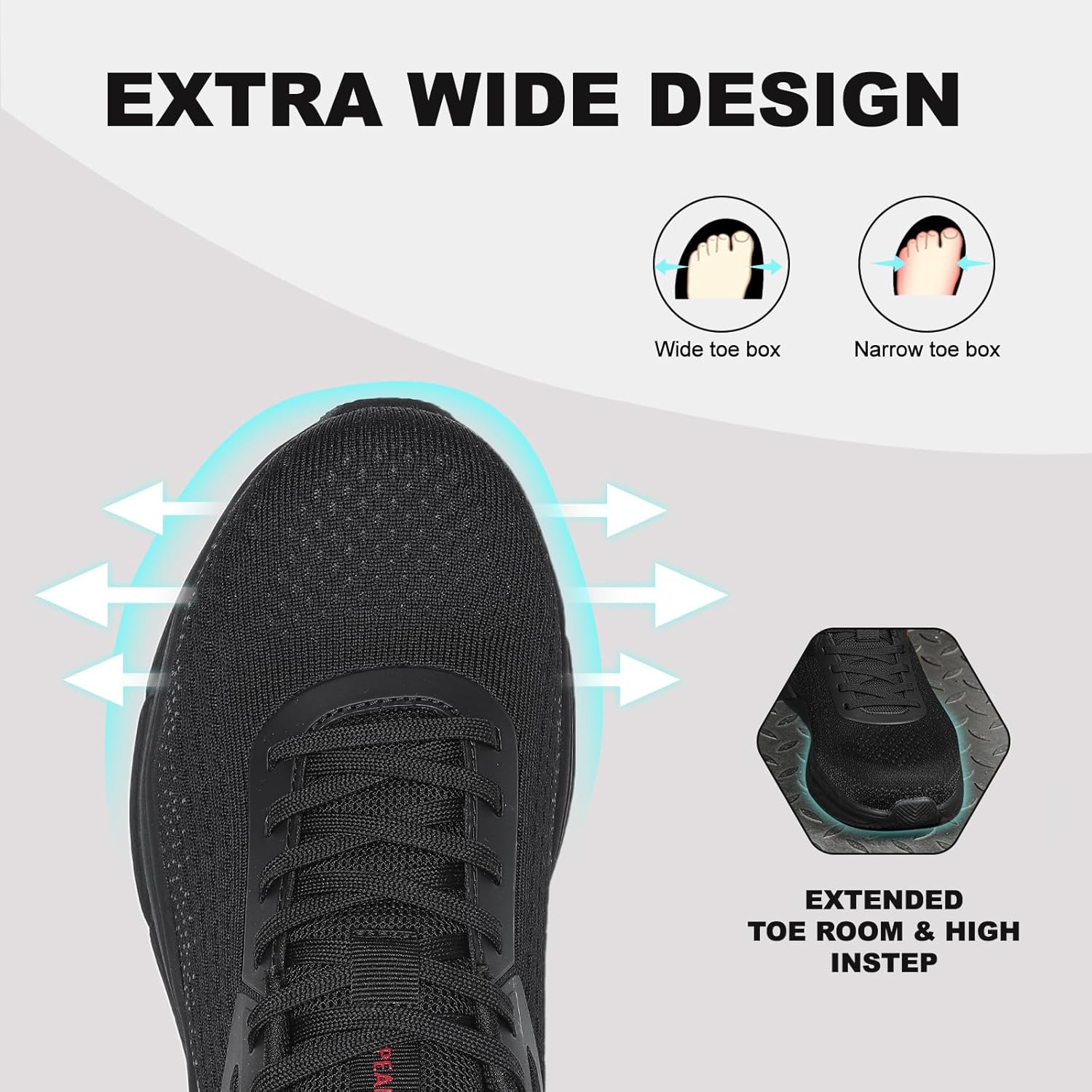 Men's Orthopedic Steel Toe Shoes | Water-Resistant & Arch Support for All-Day Standing | Wide Toe Box Safety Sneakers