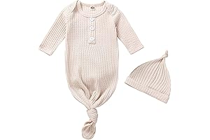 Twopumpkin Waffle Texture Baby Gowns