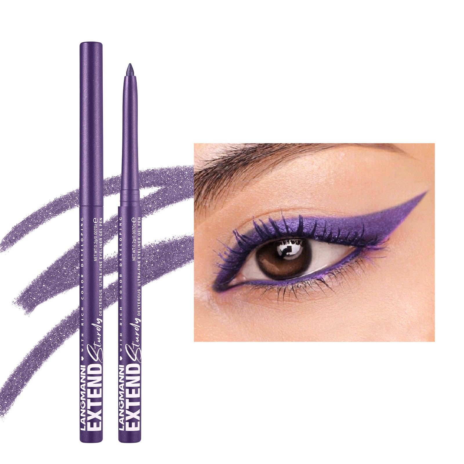 Purple Eyeliner Colored Eyeliner Pen, Ultra‑Fine Brush Tip, Waterproof Smudge Proof, Highly Pigmented Long Lasting Eye Makeup for Women #06 Purple # 06