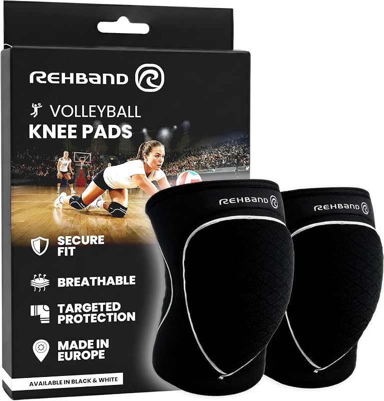 Rodilleras de voleibol de neopreno de 5 mm, rodilleras protectoras para voleibol de interior, protección de rodilla con absorción de impactos para entrenamiento y partidos, unisex, color: negro - 1 par, tamaño: pequeño