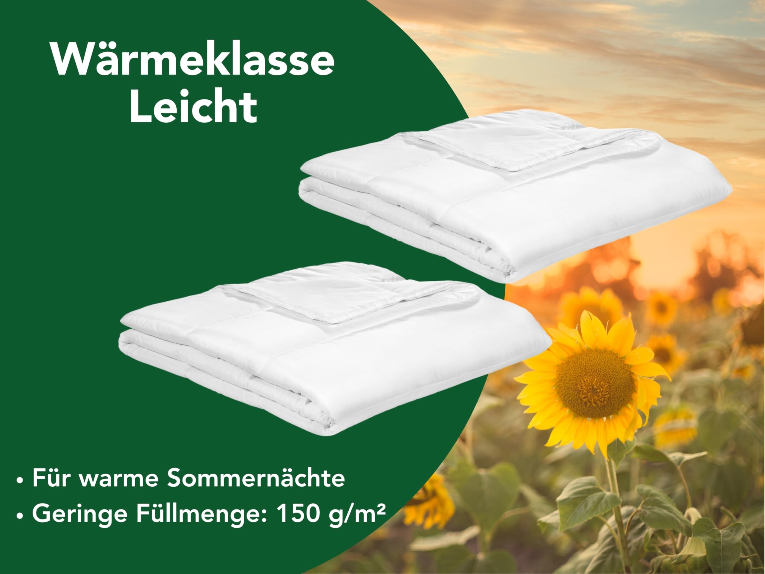 DREAMSTAR Eco 2er Set Sommer Bettdecken | leichte Steppdecken ideal für den Sommer | waschbar & trocknergeeignet | Allergiker geeignet | 100% Mikrofaser | Öko-TEX® | Sommerbettdecke | 135 x 200 cm