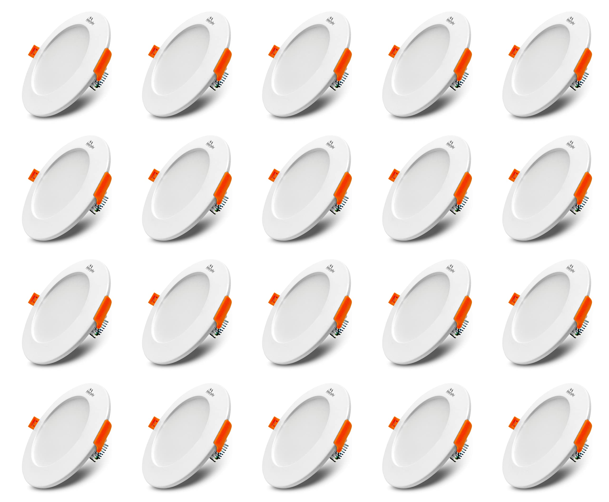 Murphy Aluminium 9W Led Natural White Cbl Round Panel Conceal Box Down Light, Pack Of 20