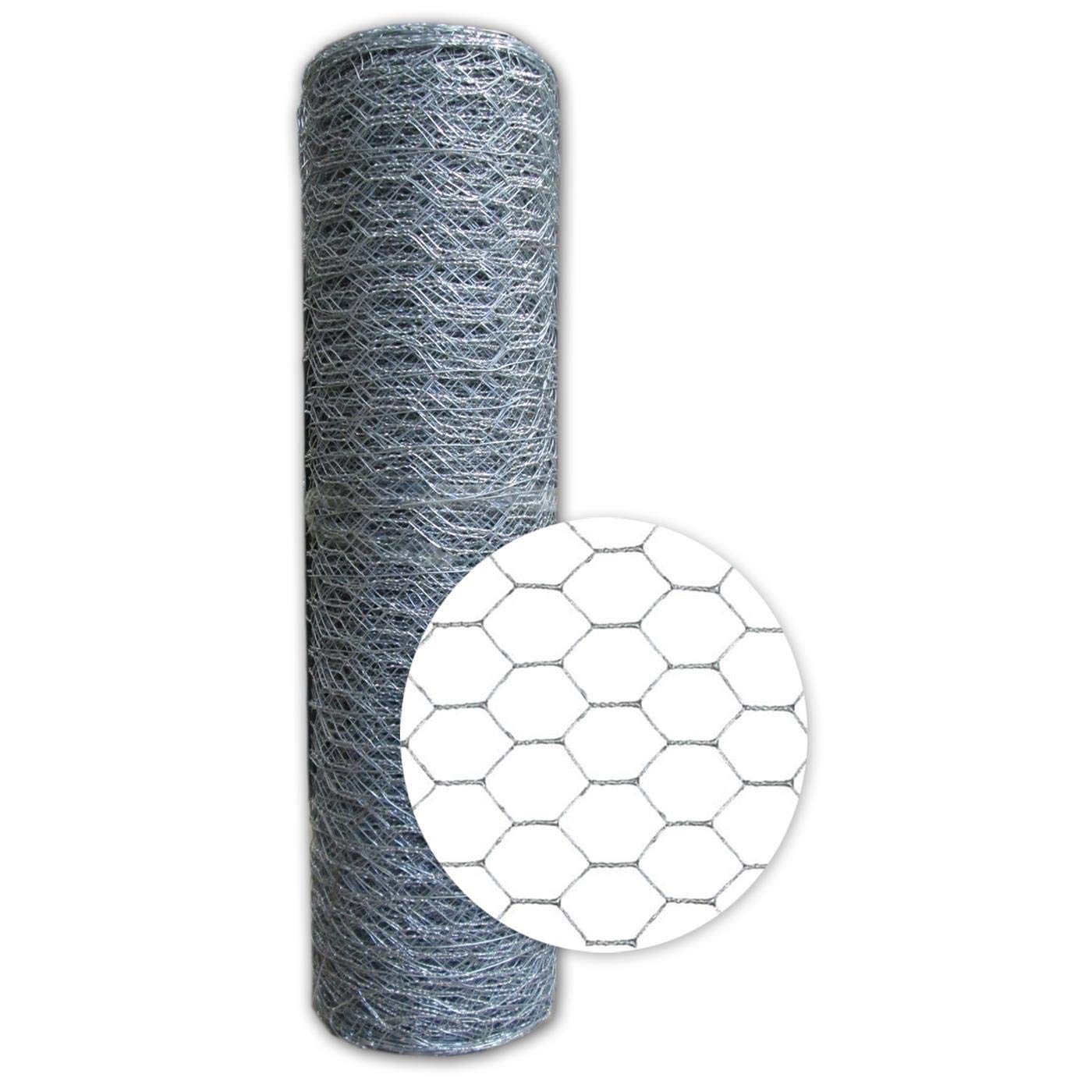 Alberts 614140 Tela metálica de Malla Hexagonal | Distintas Longitudes y Alturas Galvanizada | Mallas 25 x 25 mm | Altura 50 cm | Longitud 10 m