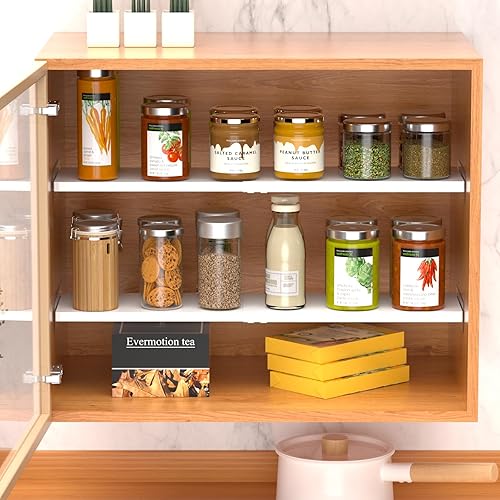 Miniatura 9 de Estantes organizadores de armario, estantes de tensión prescindibles, estante de almacenamiento, estante de almacenamiento de metal resistente,