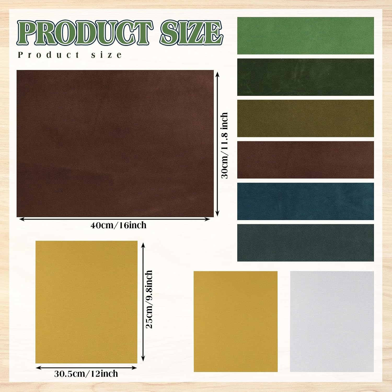 Book Cloth Kit Paper Backed Velvet 24 Corners Tool, Green Series image 2