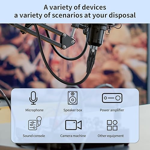 Miniatura 6 de ZTOXLR Cables XLR, cable de micrófono XLR de 10 pies, paquete de 4 unidades, cable de altavoz XLR de 3 pines chapado en oro macho a hembra, cable de