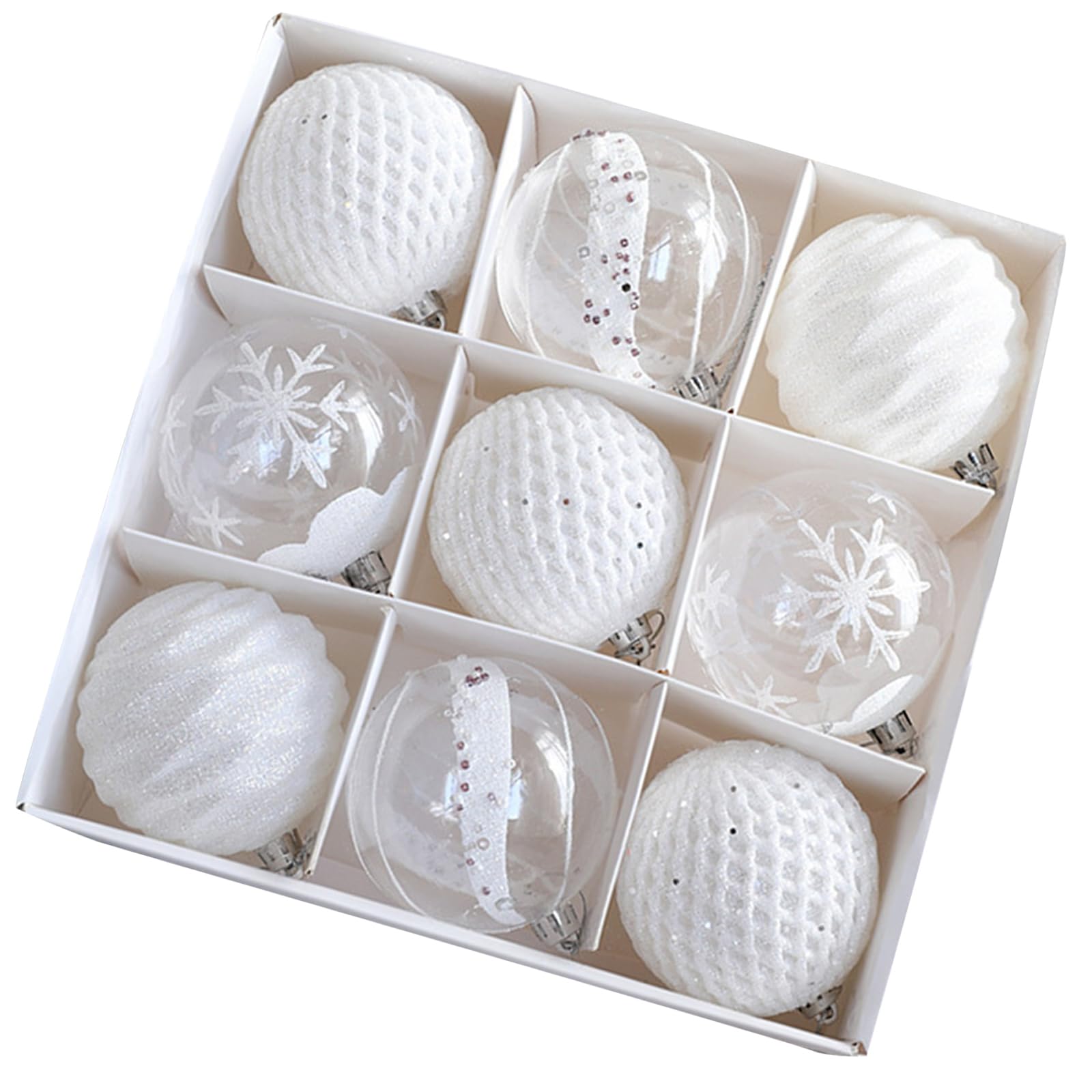 Tsophreniq Shatterproof Christmas Tree Baubles Shimmering Hanging Ornament for Festives Stylish Holidays Home Window Decorations Christmas Embellishments