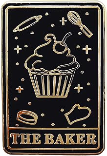 "The Baker" Cupcake Enamel Pin, Kitchen-Themed Lapel Pin,Foodie Fashion Pin, Baking Enthusiast Gift