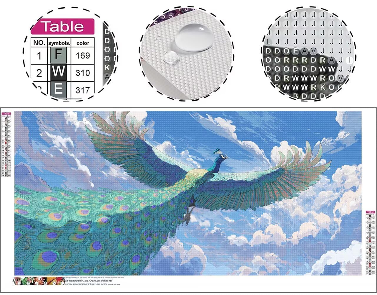 Diamentowe malowanie paw diament sztuka rysunek diamentowy 80 x 180 cm, obraz diamentowy pełny zestaw ścieg krzyżykowy DIY kryształ malowanie według numerów, dekoracje ścienne kobiety prezenty