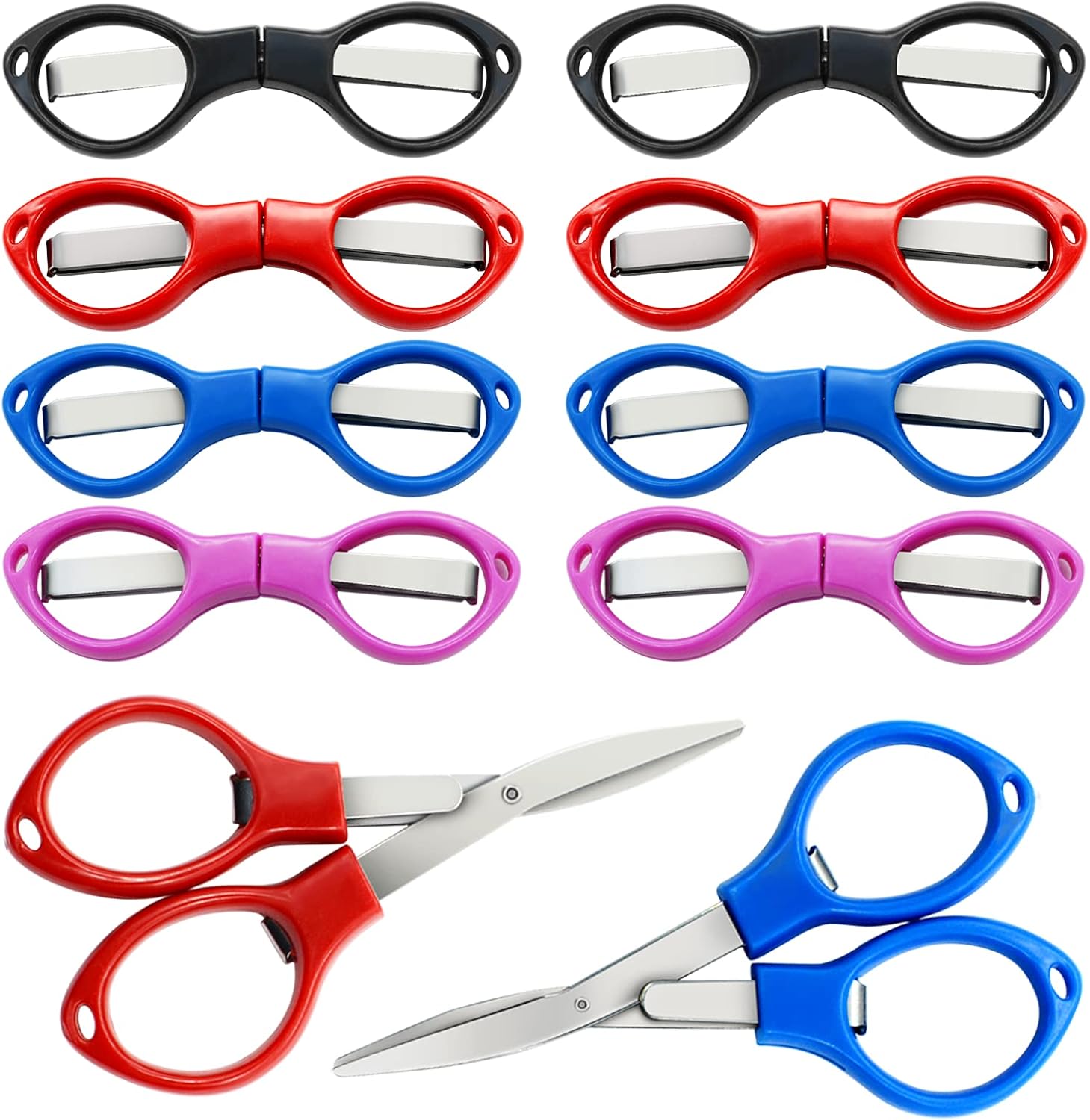 Amazon.com: PDCTACST Folding Scissors, 8PCS Mini Stainless Steel ...