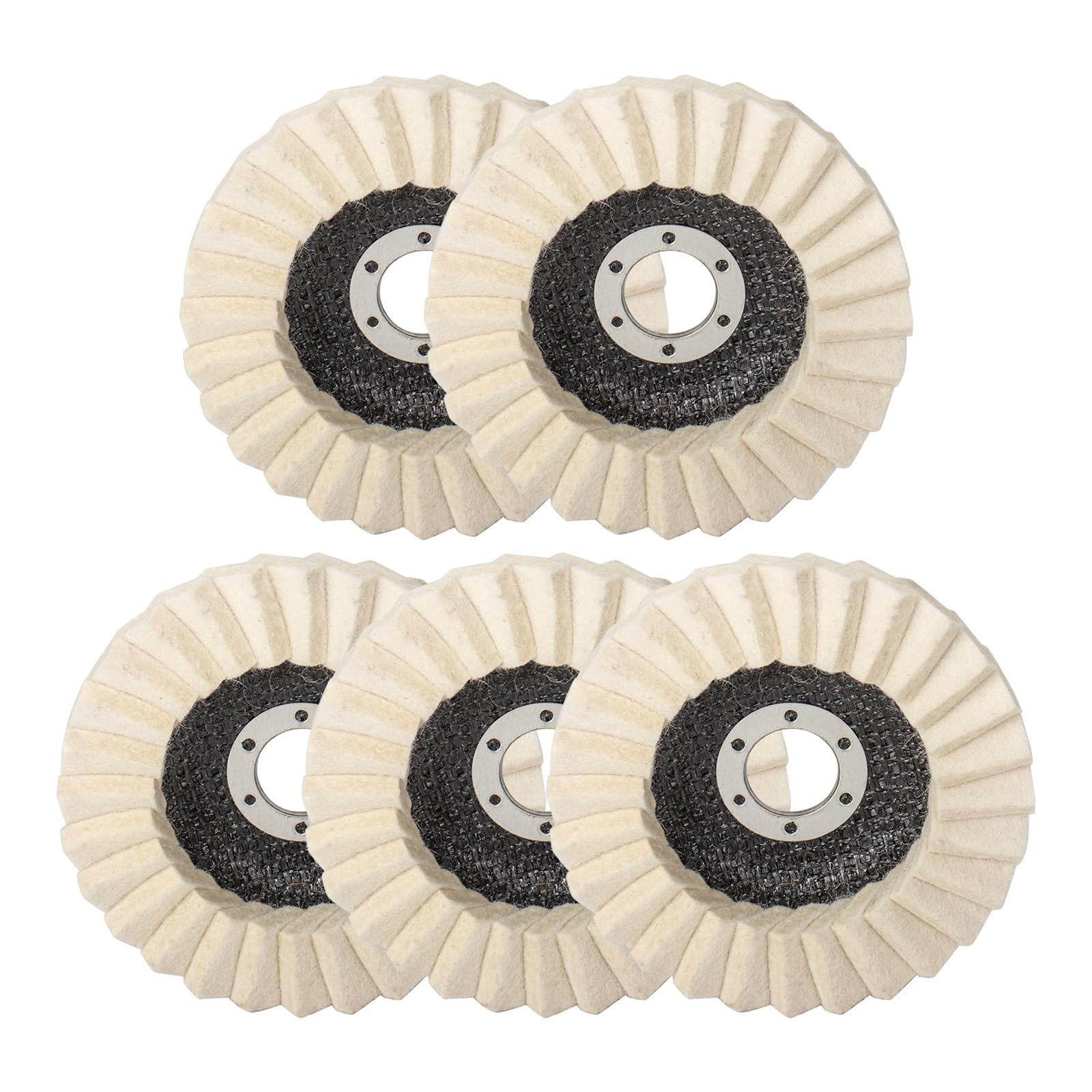 1/5 pz 4.5 pollici Ruota di Lucidatura Disco 115mm Smerigliatrice Angolare Feltro Rettifica for Marmo Ceramico(5pcs 4.5in)