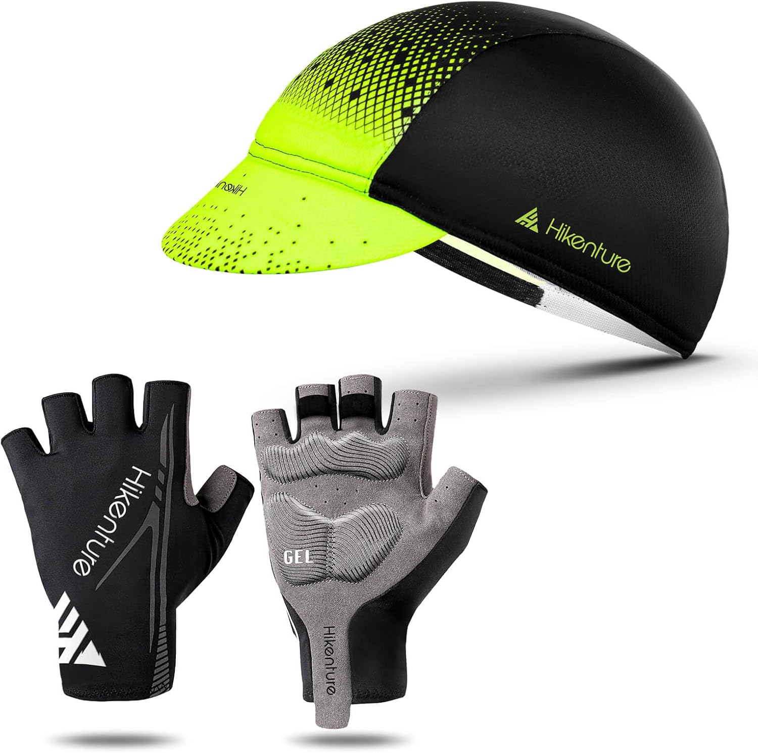 Hikenture Cycling Gloves Size L and Bike Hat