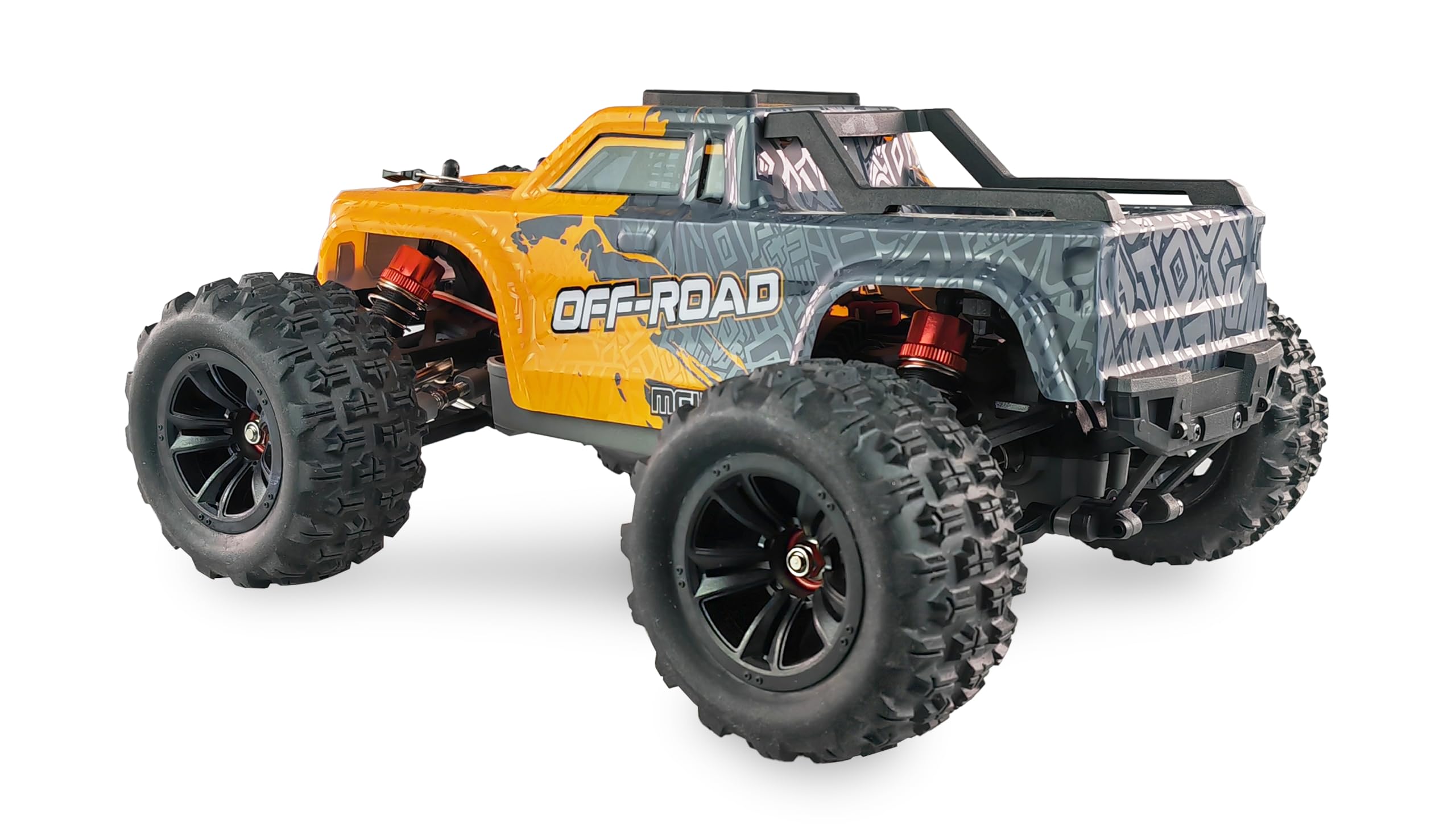 Amewi MEW4 Monster Truck Brushless 4WD 1:16 RTR, pomarańczowy