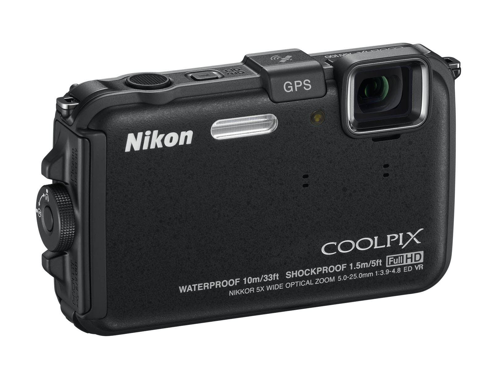 Buy Nikon Coolpix AW100 16MP Point and Shoot Camera (Black) with 