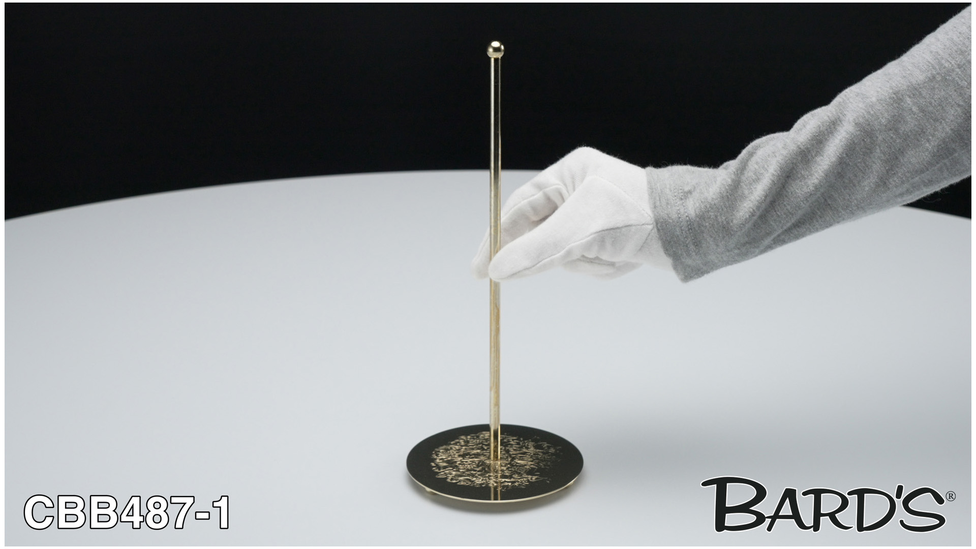 Bard's Tree Topper Display Stand - Gold-Toned Etched Metal Stand 10"H For Christmas Tree Toppers