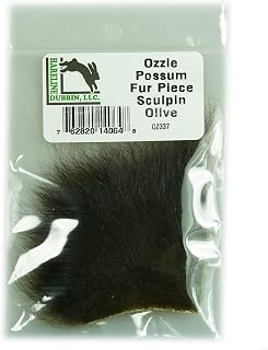Hareline Ozzie Possum Fur Piece Sculpin Olive