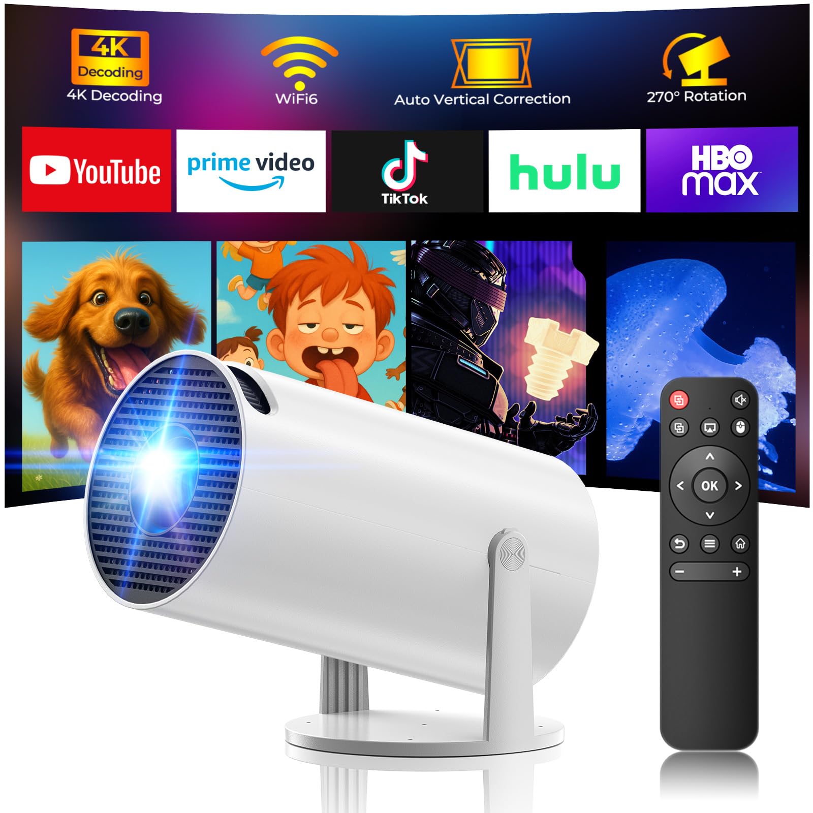 HOTPEAK 4K Portable Projector