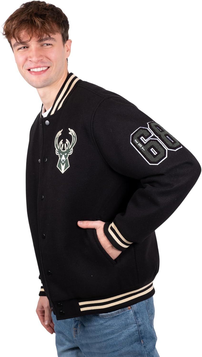 Ultra Game Men’s NBA Official Game Time Varsity Jacket - Image 3