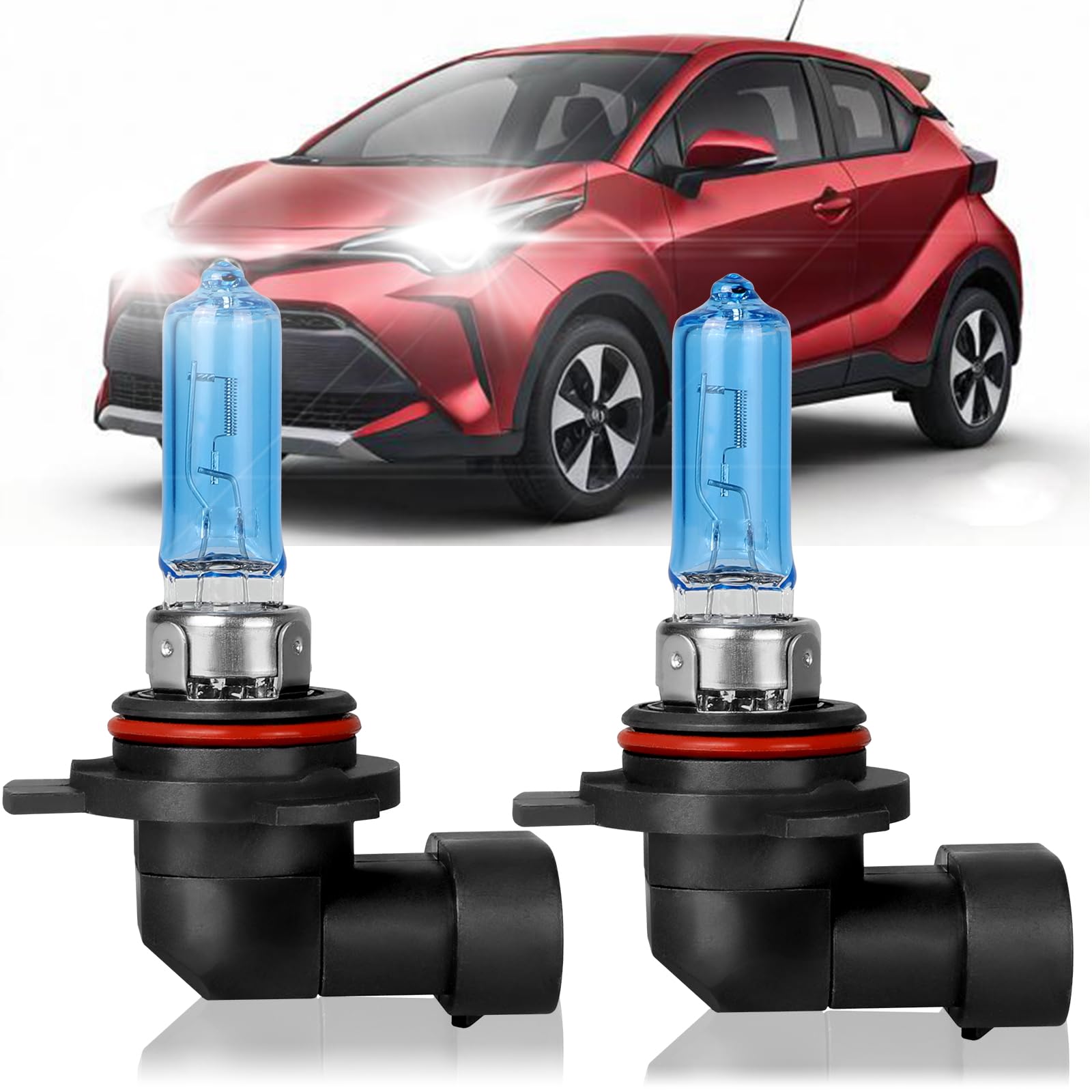 XRDHJI Fit for Toyota CHR 2018-2019 High Performance Halogen Headlight Bulbs,9012 High Low Dual Beam Headlamp Replacement Bulbs Kit, Plug and Play,