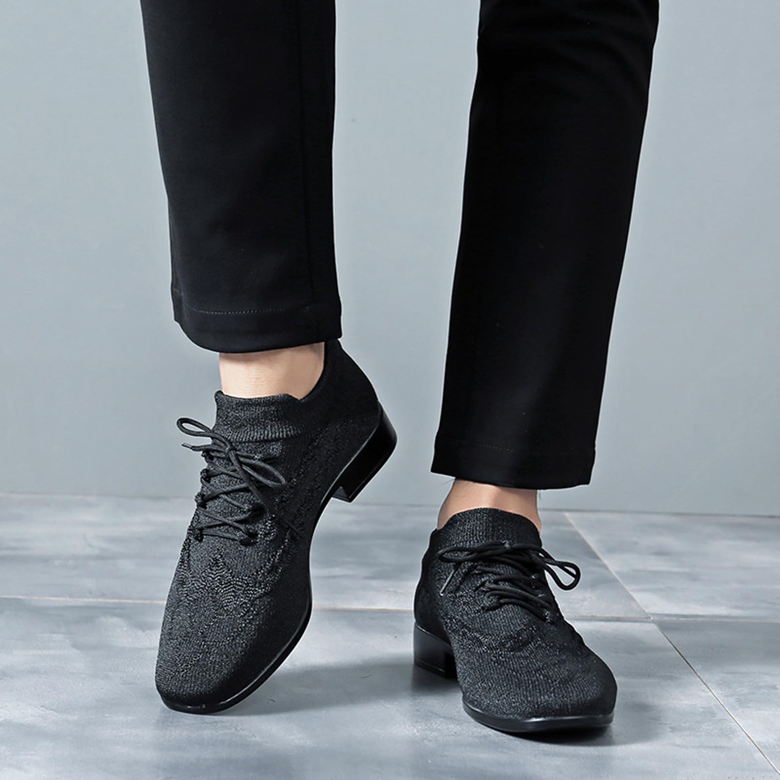 Zapatos Baile Hombre Salsa,Zapatos Baile Hombre Tango,Zapatos De Baile De SalóN para Hombre,Zapatos CláSicos De Baile Latino Moderno para Hombre,Suaves,Respirable,para Baile